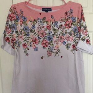 Karen Scott boat neck t-shirt size PXL